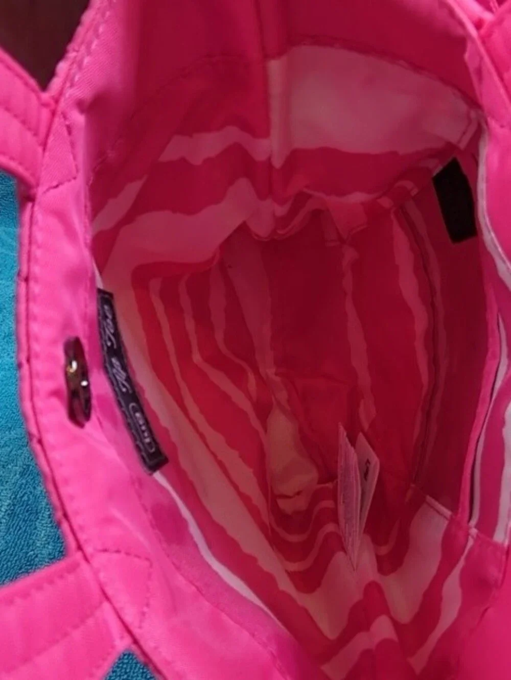 lug Quilted Hot Pink Crossbody Bag with Top Handles
